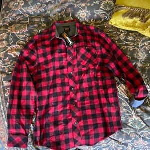 Timberland Pro mens flannel shirt red checker